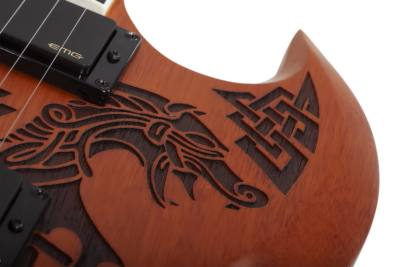 Schecter Barbarian Carveworks Electric Guitar - Natural Satin (4586) | Musician Madness