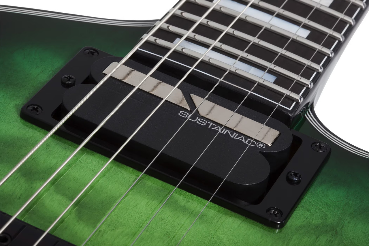 Schecter E-1 FR S Special Edition - Green Burst (3255) | Musician Madness