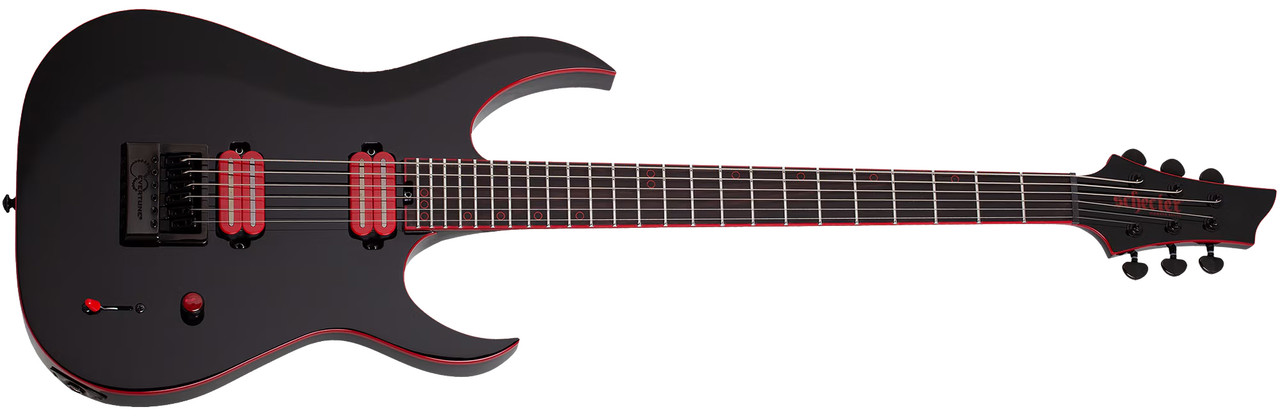Schecter Sunset-6 ET EX Red Dawn Electric Guitar - Gloss Black (3894)
