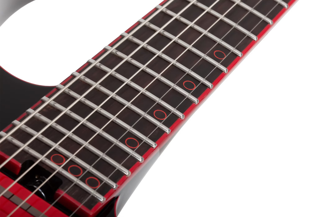 Schecter Sunset-6 ET EX Red Dawn Electric Guitar - Gloss Black (3894)