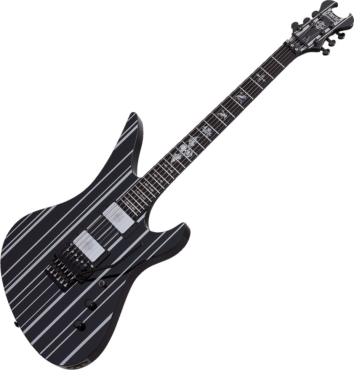 Schecter Synyster Custom - Gloss Black with Silver Pinstripes (1740) | Musician Madness