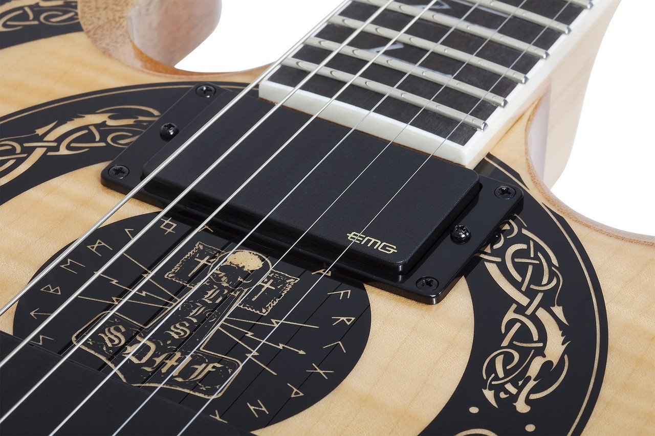 Schecter Warhammer FR Norse Dragon Bullseye - RawTop (4573) | Musician Madness