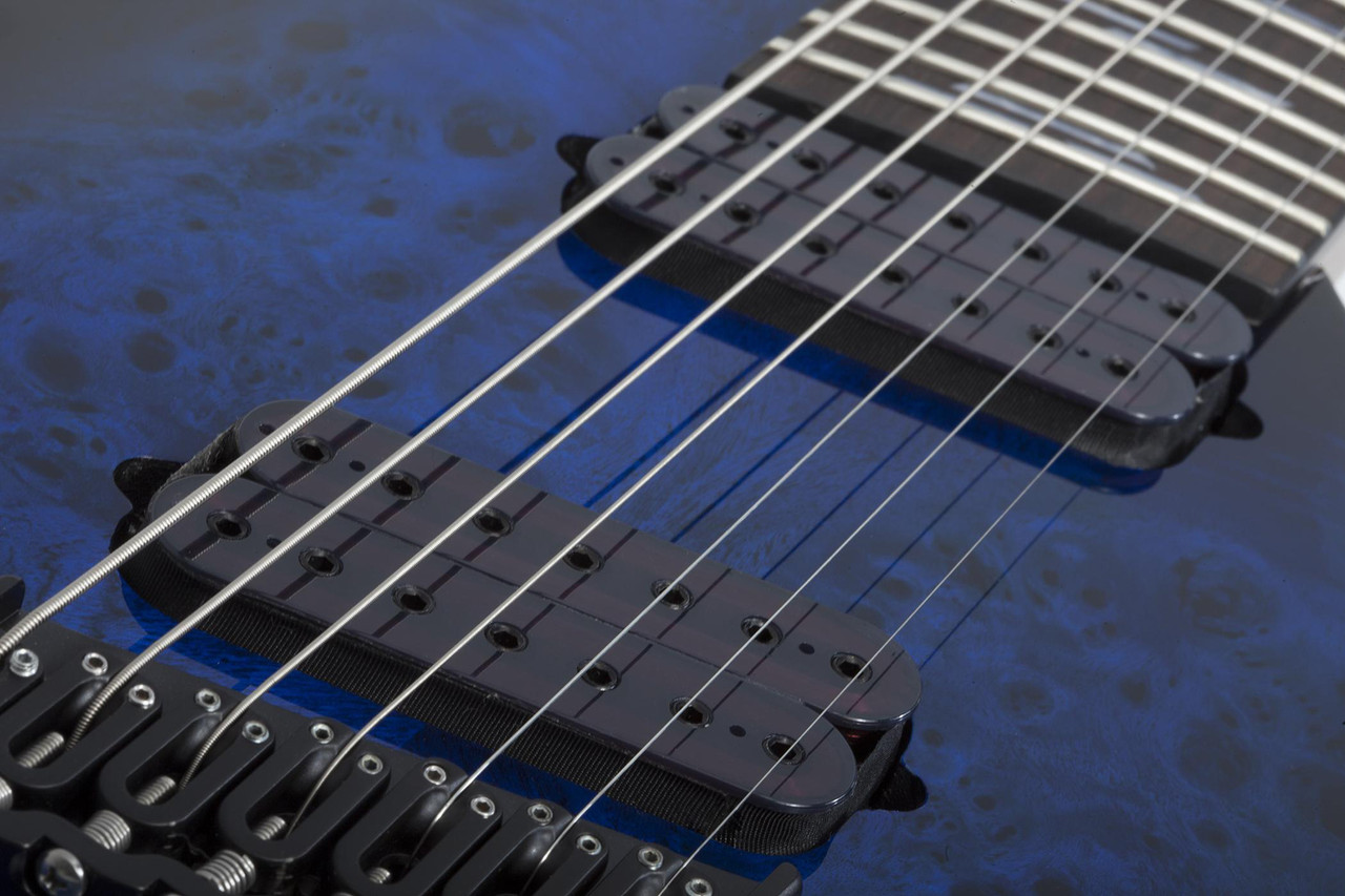 Schecter Omen Elite-7 MS - See-Thru Blue Burst (2464) | Musician Madness