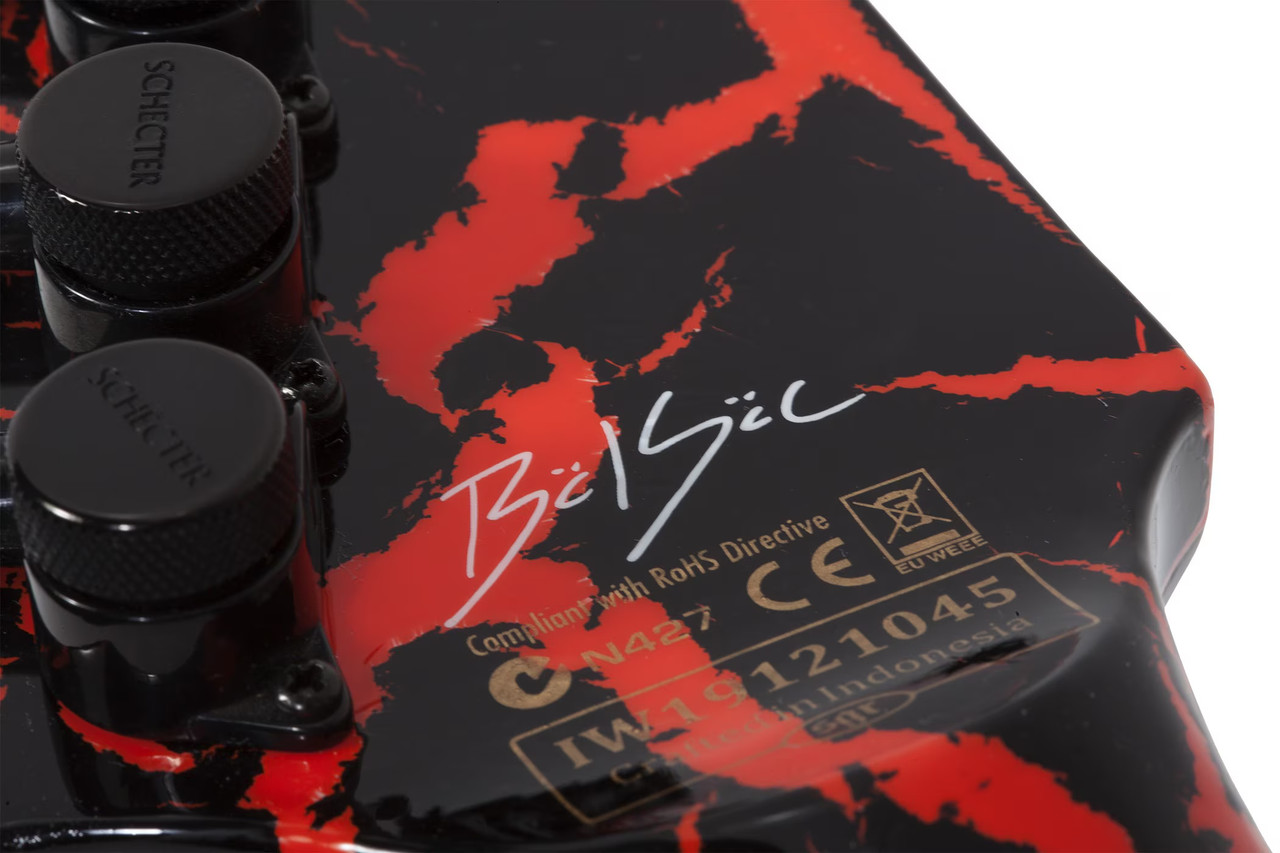 Schecter BalSac E-1 FR - Black Orange Crackle (1559)