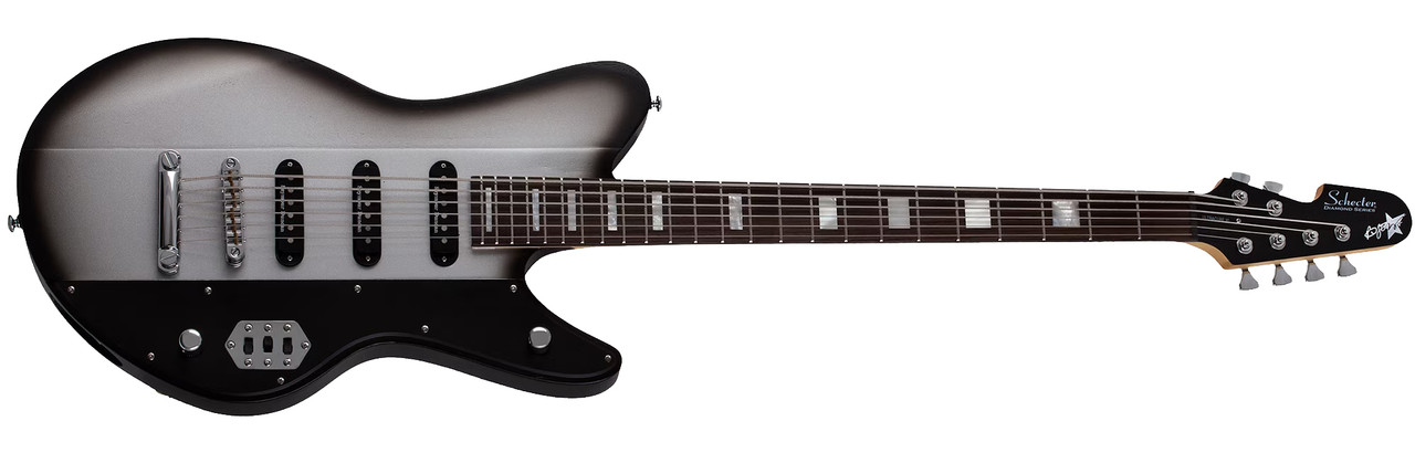 Schecter Robert Smith UltraCure VI Electric Guitar - Silver Burst Pearl (363) | Musician Madness