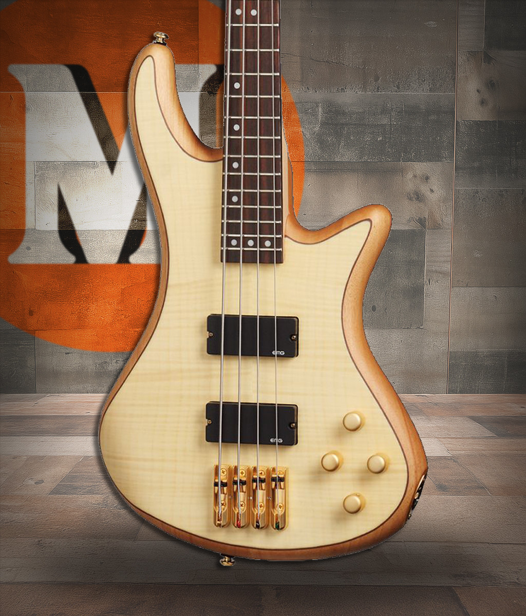 Schecter Stiletto Custom-4 - Natural Satin (NAT) (2531) | Musician Madness