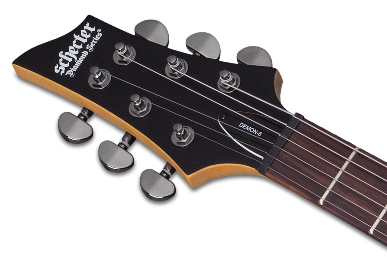 Schecter Demon-6 LH - Satin Black (3665) | Musician Madness