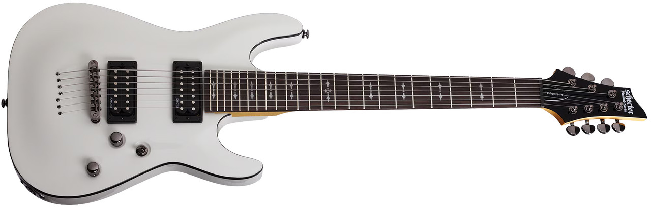 Schecter Omen 7 - Vintage White (2067) | Musician Madness