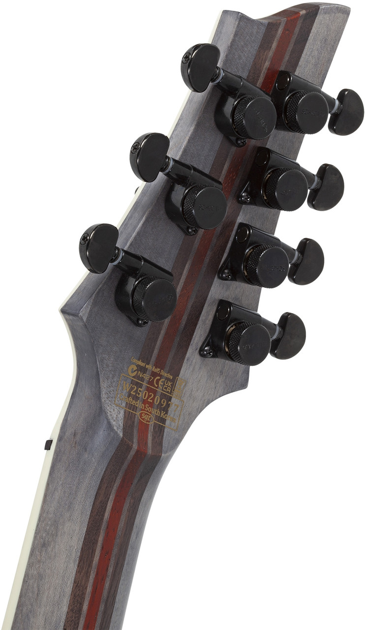 Schecter C-7 Multiscale SLS Elite Evil Twin - Satin Black (1336) | Musician Madness
