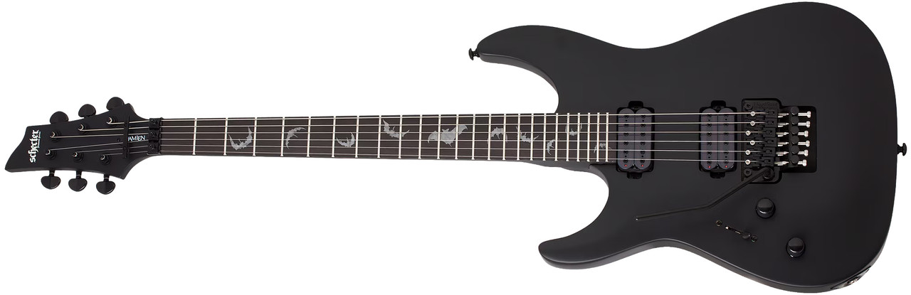 Schecter Damien-6 FR LH - Satin Black (2474) | Musician Madness