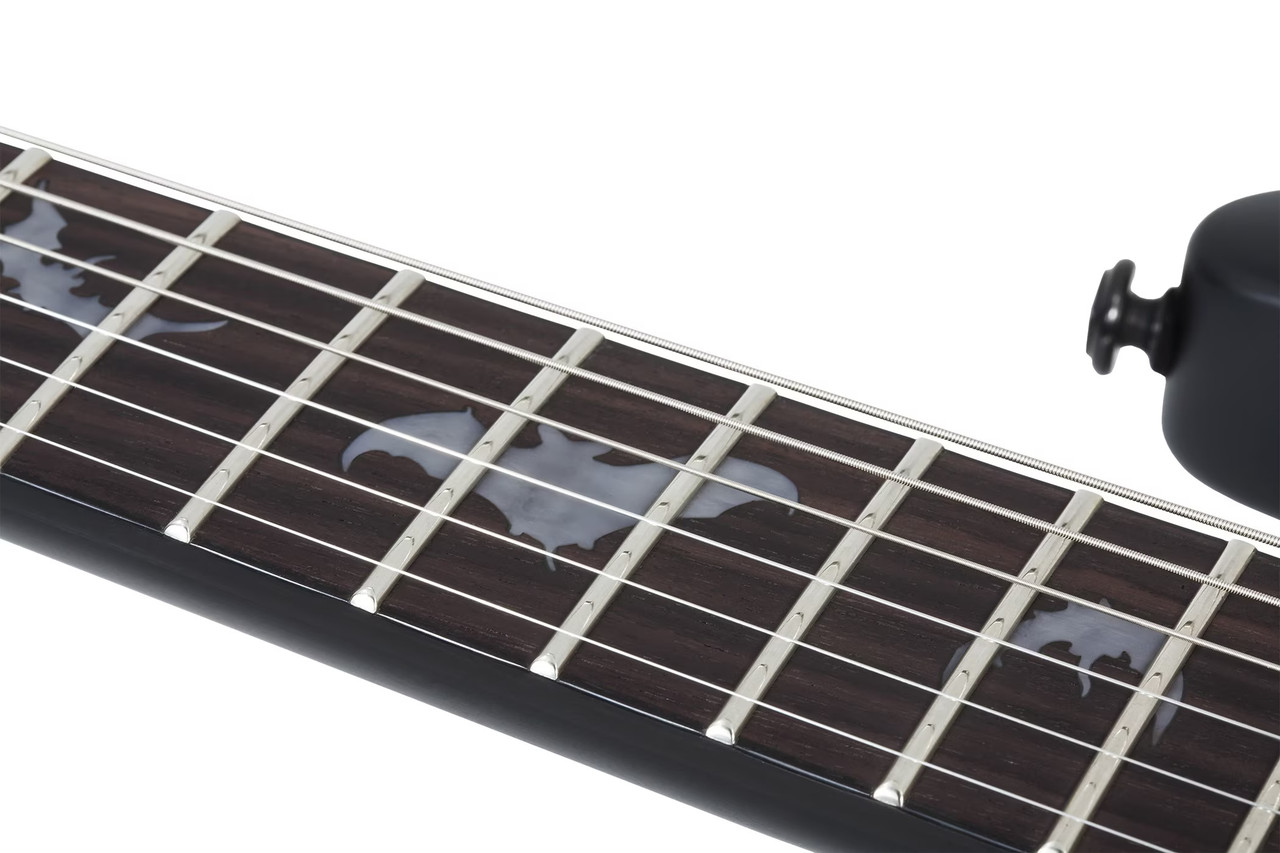 Schecter Damien-6 FR LH - Satin Black (2474) | Musician Madness