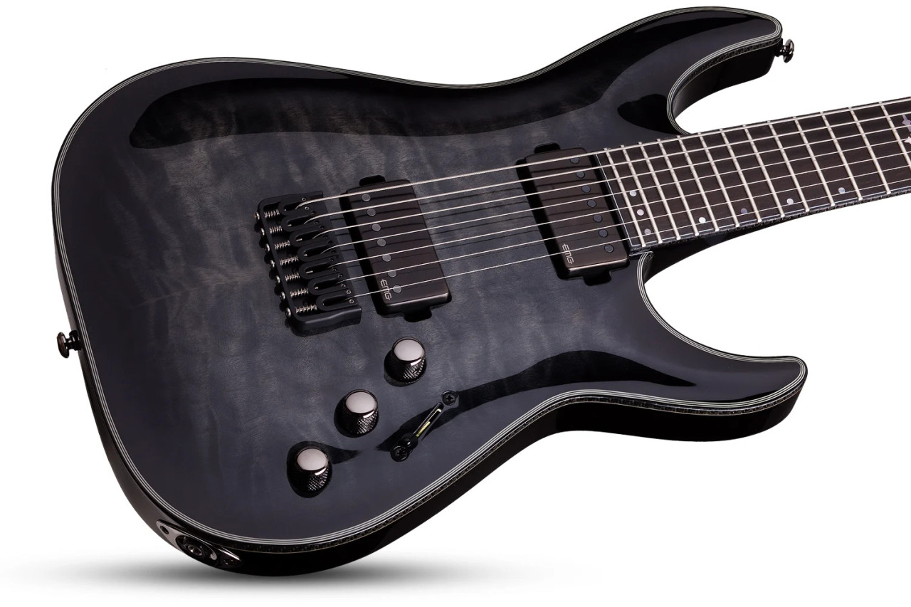 Schecter Hellraiser Hybrid C-7 - Trans Black Burst (TBB) (1924) | Musician Madness