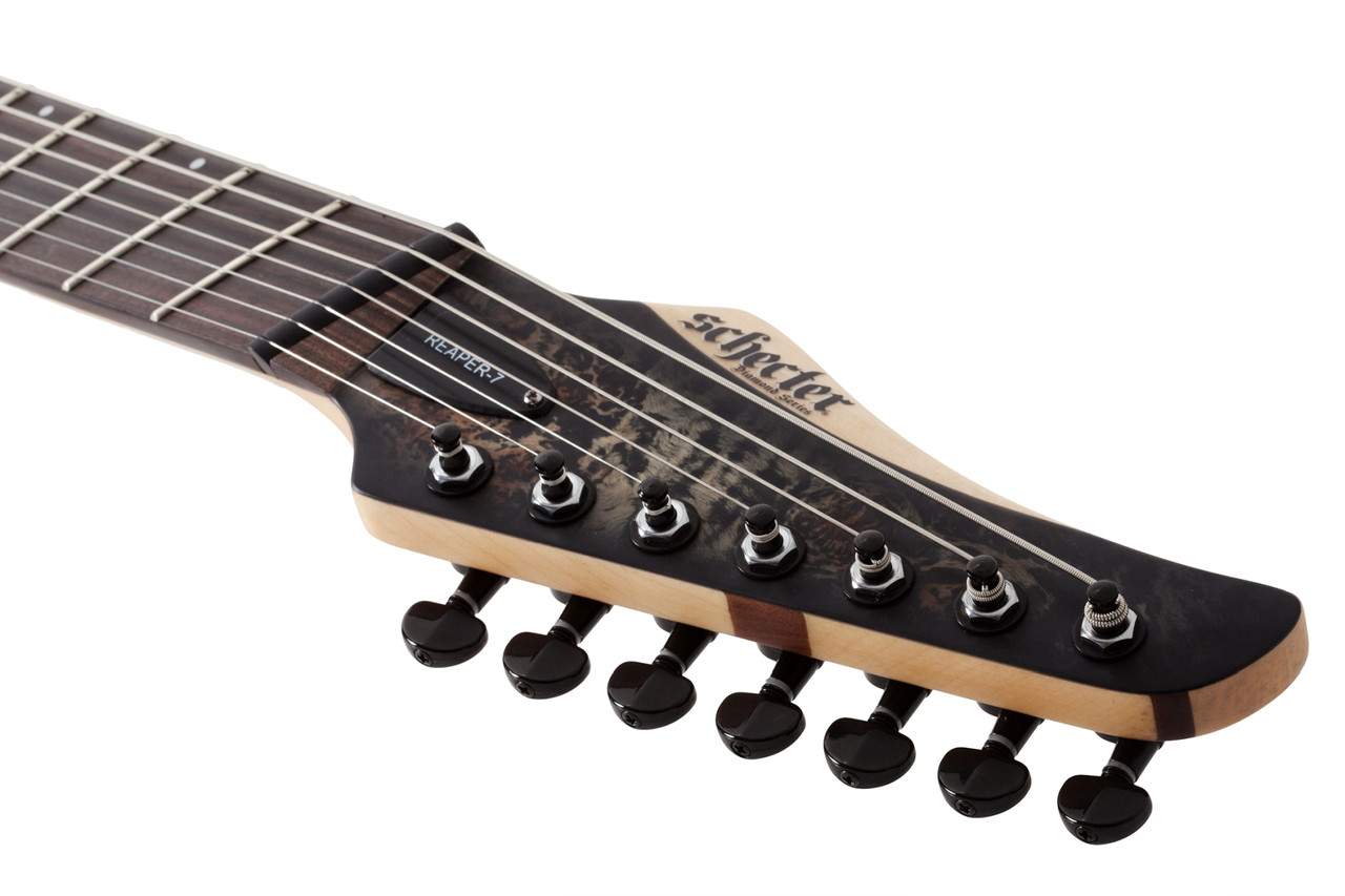 Schecter Reaper-7 Multiscale LH - Satin Charcoal Burst (1515) | Musician Madness