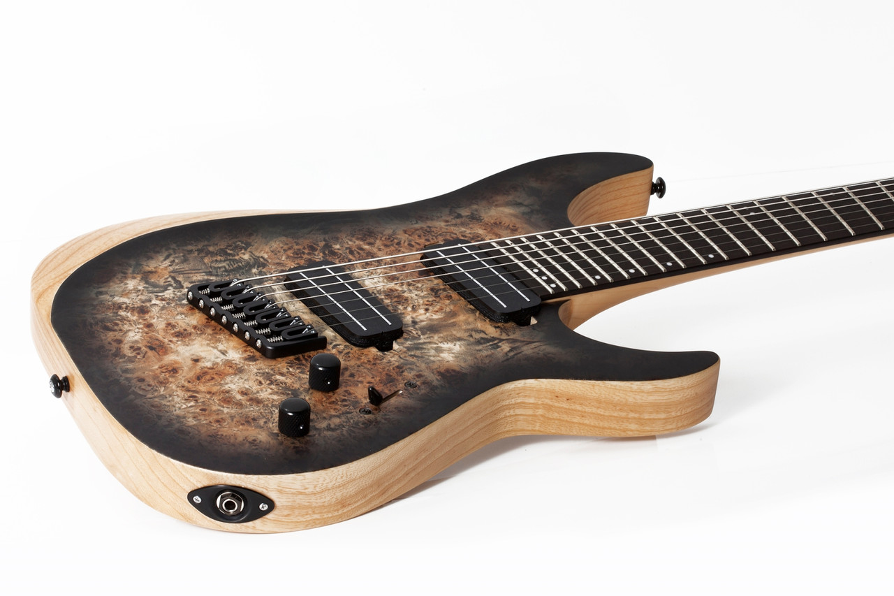 Schecter Reaper-7 Multiscale LH - Satin Charcoal Burst (1515) | Musician Madness