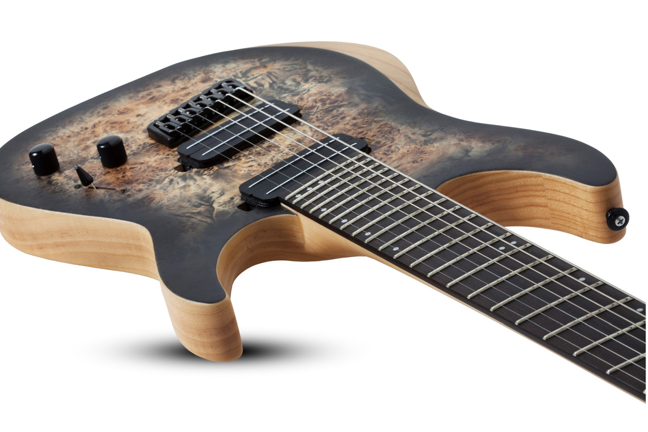 Schecter Reaper-7 Multiscale LH - Satin Charcoal Burst (1515) | Musician Madness