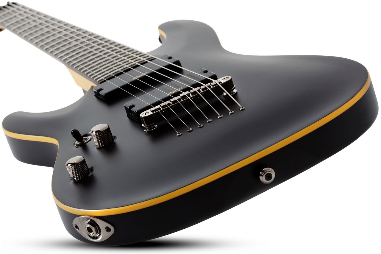 Schecter Demon-7 LH - Satin Black (3667) | Musician Madness