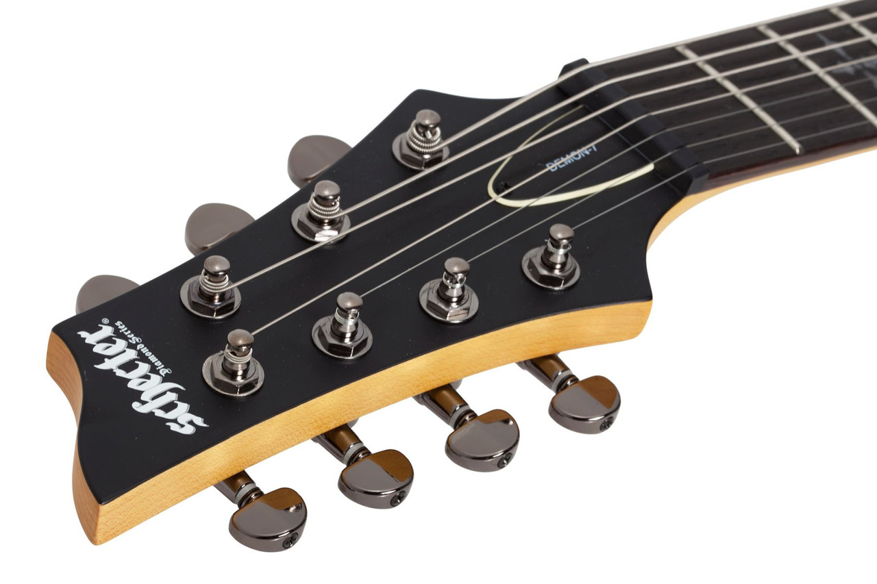 Schecter Demon-7 LH - Satin Black (3667) | Musician Madness