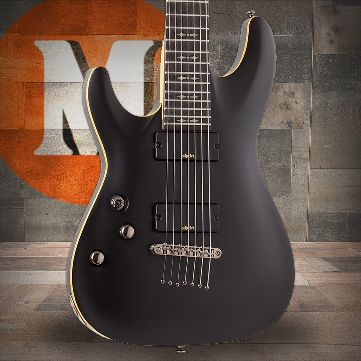 Schecter Demon-7 LH - Satin Black (3667) | Musician Madness