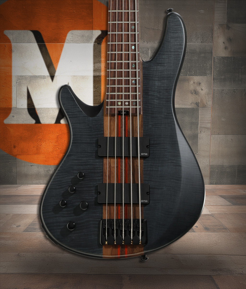 Schecter Charles Berthoud CB-5 LH - See Thru Black Satin (2874)