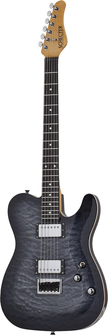 Schecter PT Classic w/ Case - Transparent Black Burst (7323)