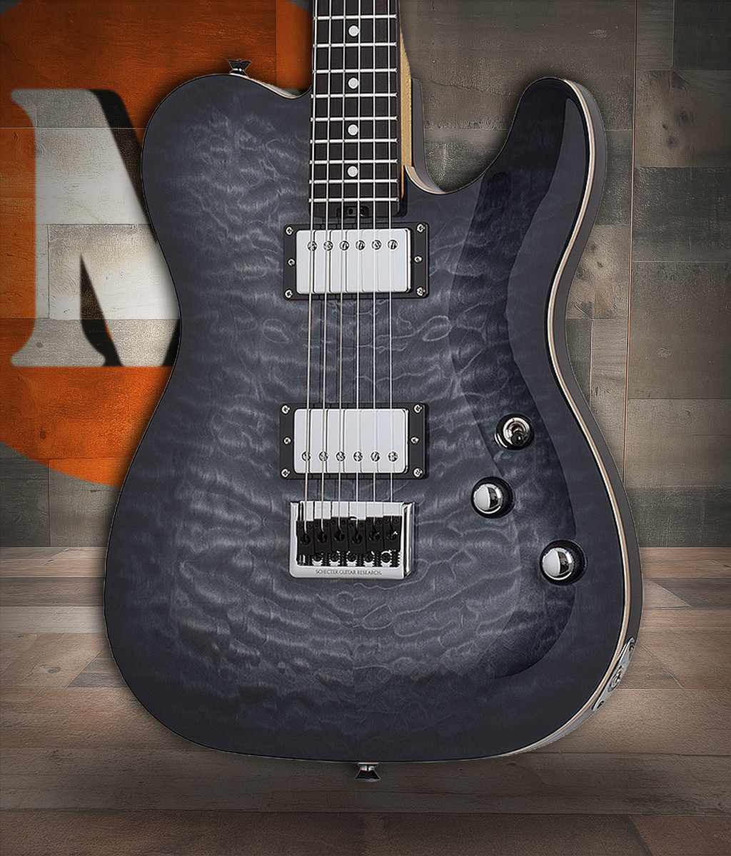 Schecter PT Classic w/ Case - Transparent Black Burst (7323)