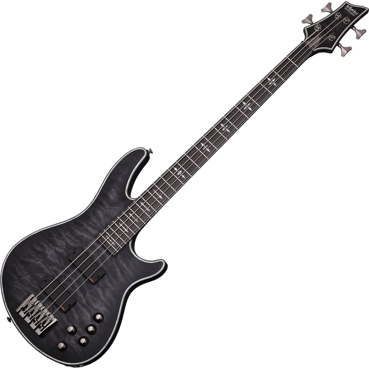 Schecter Hellraiser Extreme-4 - See-Thru Black Satin (STBLS) (1909)