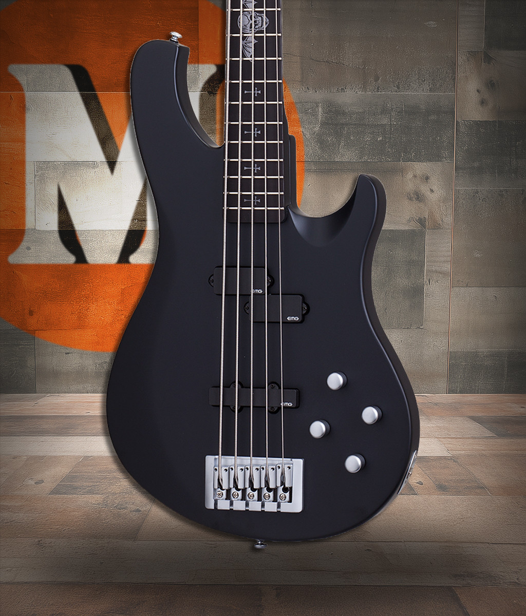 Schecter Johnny Christ-5 Bass - Satin Black (278) | Musician Madness