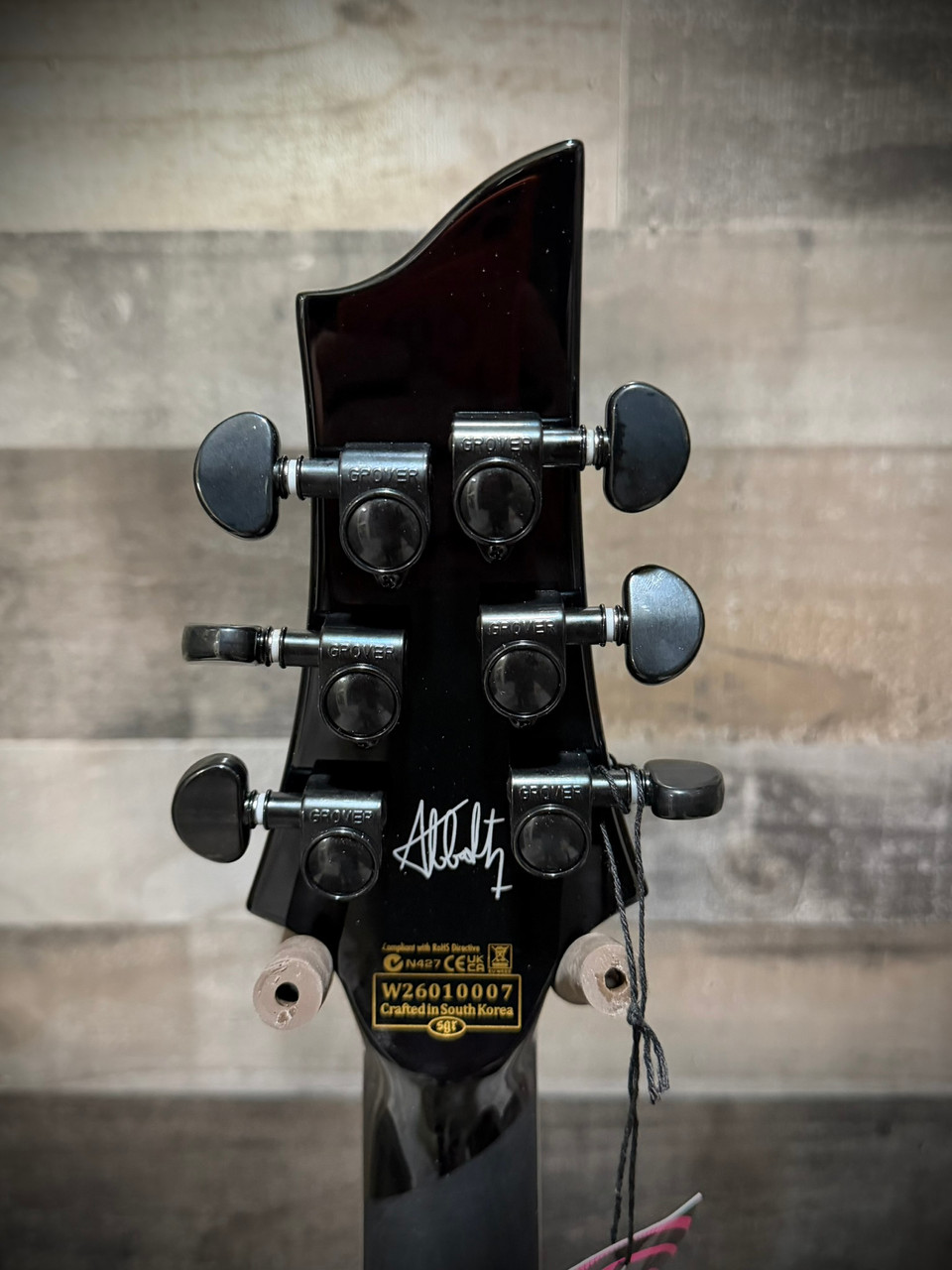 Schecter RavenDark V FR Abbath Signature - Gloss Black with Silver