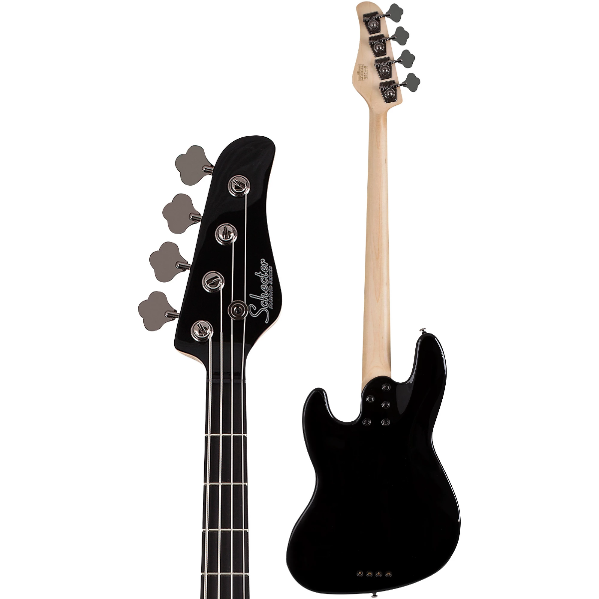 Schecter JD DeServio J-4 - Gloss Black with 'BLS' Distressed Flag (84) | Musician Madness