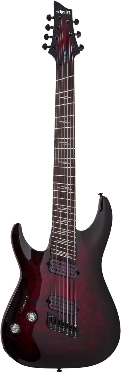 Schecter Omen Elite-7 MS LH - Black Cherry Burst (2468) | Musician Madness