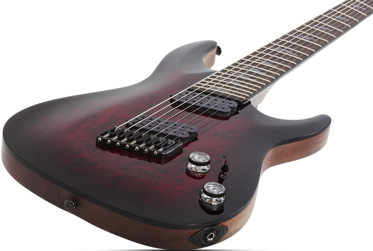Schecter Omen Elite-7 MS - Black Cherry Burst (2462) | Musician Madness