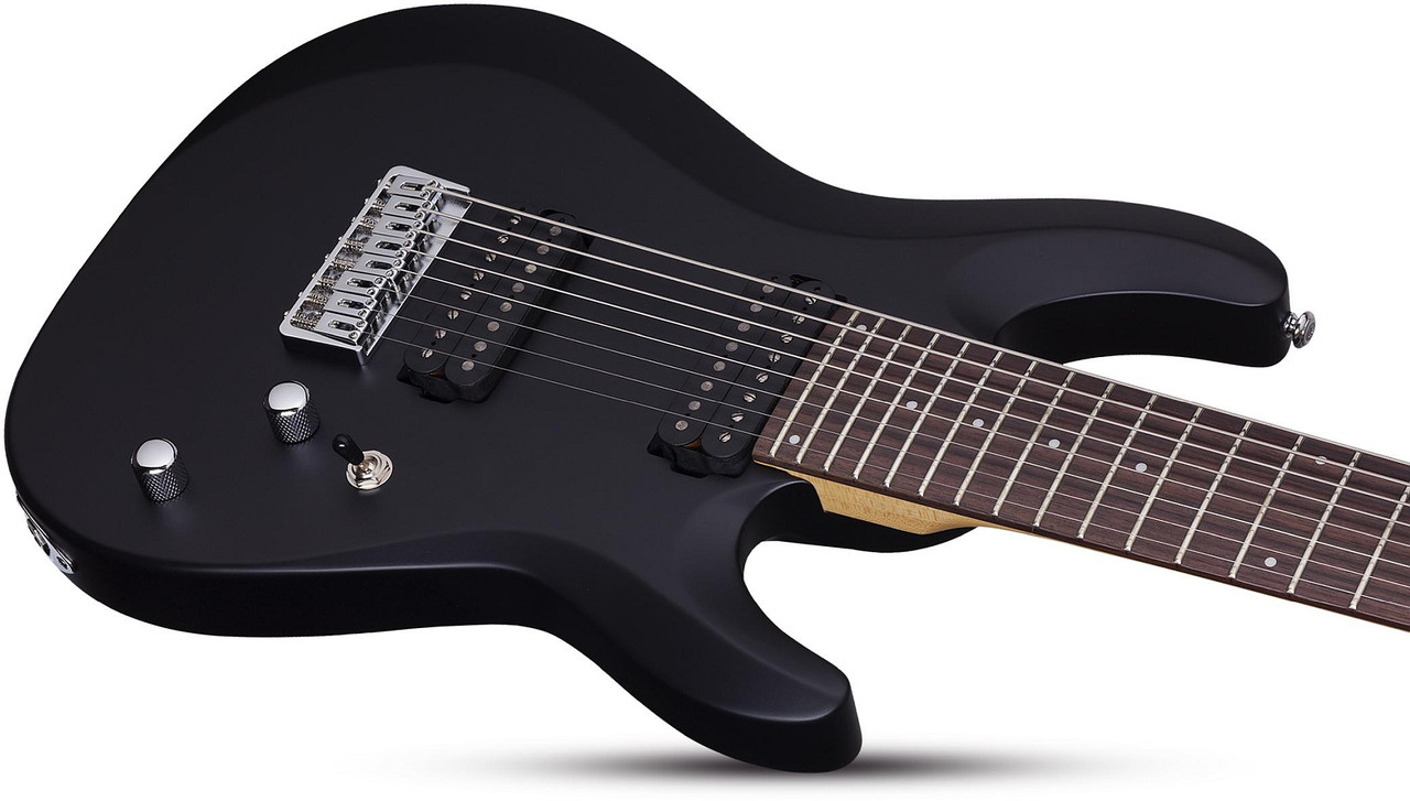 Schecter C-8 Deluxe LH - Satin Black (442) | Musician Madness