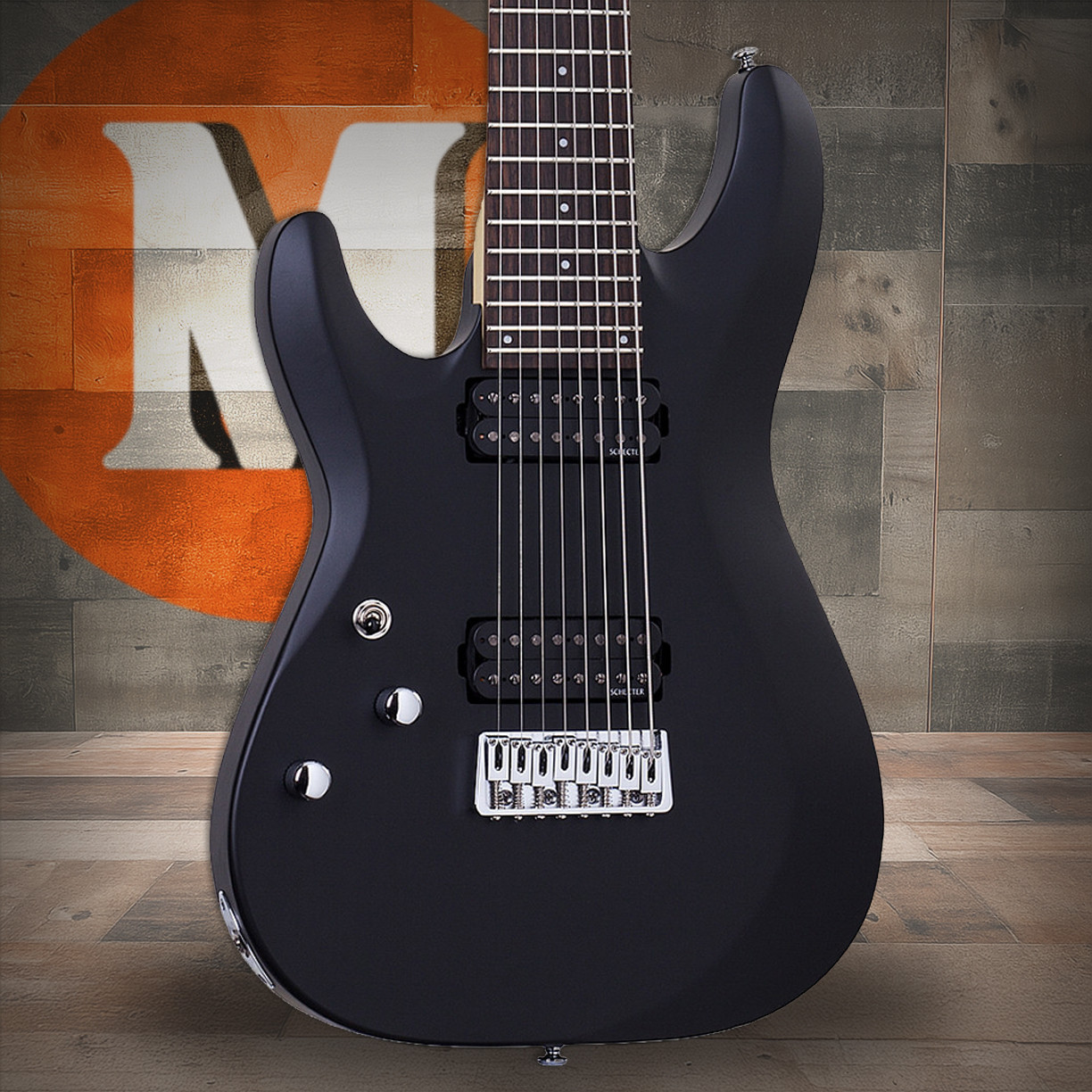 Schecter C-8 Deluxe LH - Satin Black (442) | Musician Madness