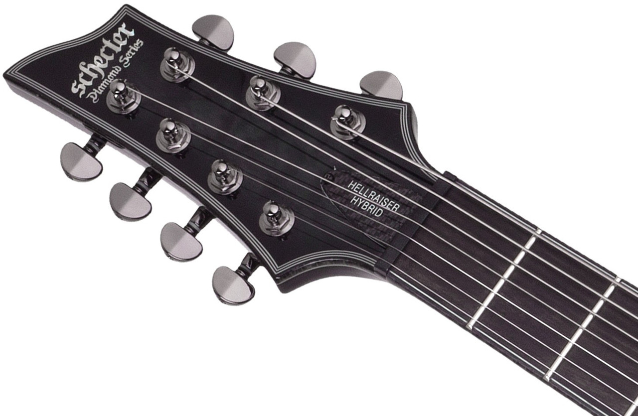 Schecter Hellraiser Hybrid C-7 Left Hand Guitar - Trans Black Burst (1930)