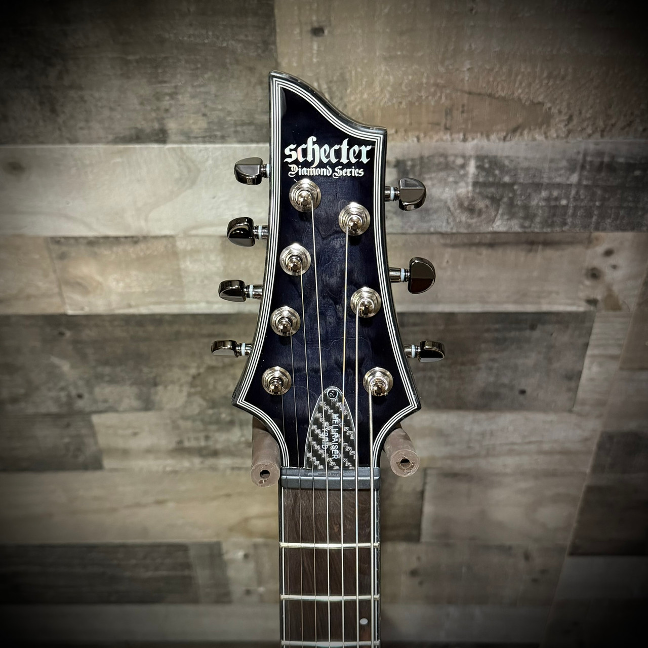 Schecter Hellraiser Hybrid C-7 Left Hand Electric Guitar - Trans Black Burst (1930) | Musician Madness