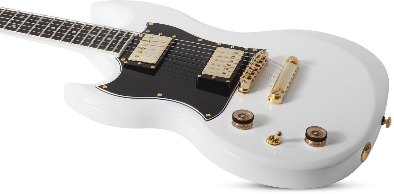 Schecter ZV-H6LLYW66D LH - Gloss White (544) | Musician Madness
