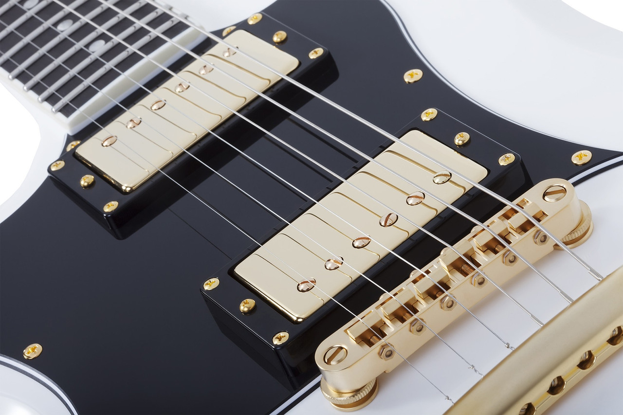 Schecter ZV-H6LLYW66D LH - Gloss White (544) | Musician Madness