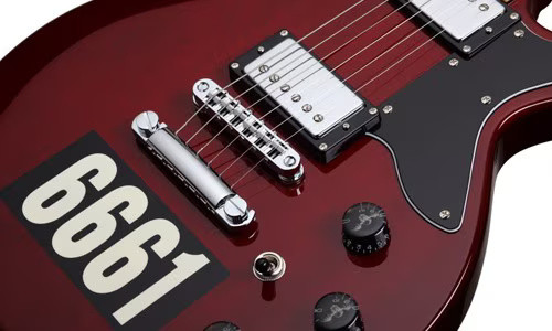 Schecter Zacky Vengeance Custom Reissue LH - See Thru Cherry with 6661 Graphic (27)