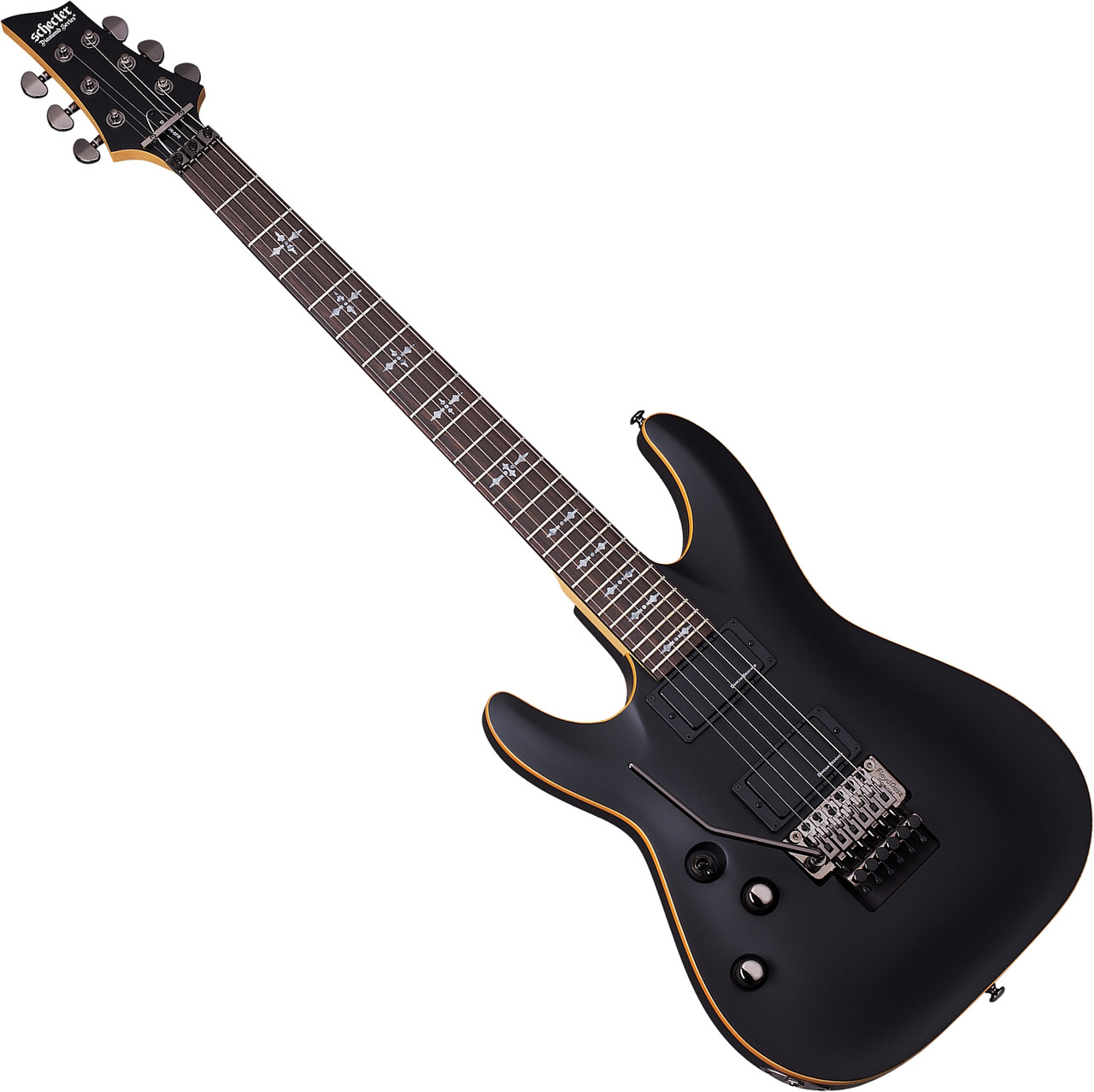 Schecter Demon-6 FR Left Hand Electric Guitar - Satin Black (3666) | Musician Madness