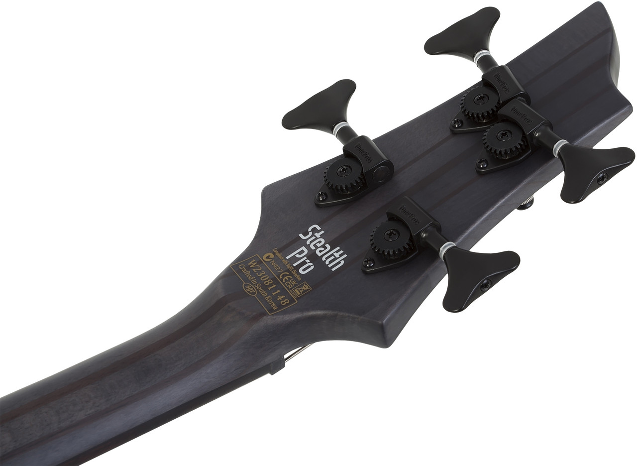 Schecter Stiletto-4 Stealth Pro EX LH - Satin Black (2275) | Musician Madness