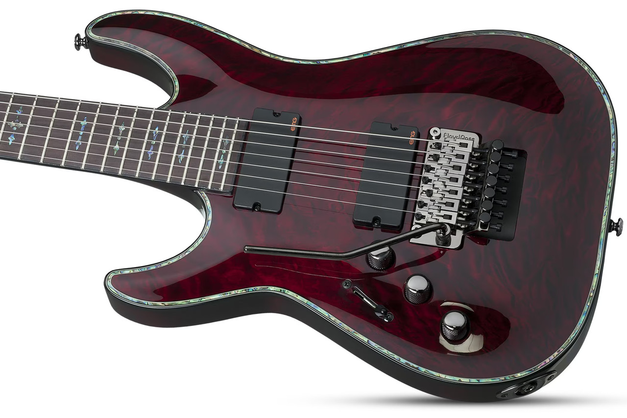 Schecter Hellraiser C-7 FR Left Hand Electric Guitar - Black Cherry (1832) | Musician Madness