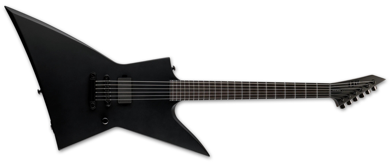 ESP EX Black Metal Electric Guitar – Black Satin