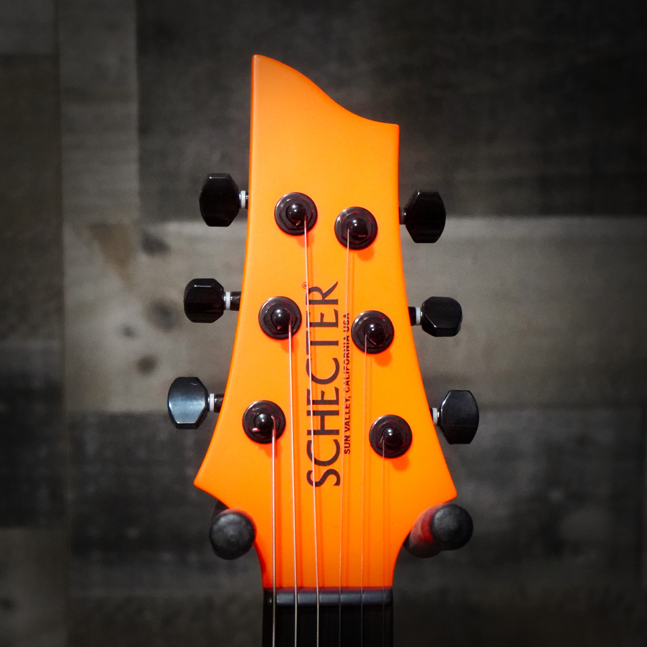 Schecter USA Sunset Extreme Neon Electric Guitar – Neon Orange