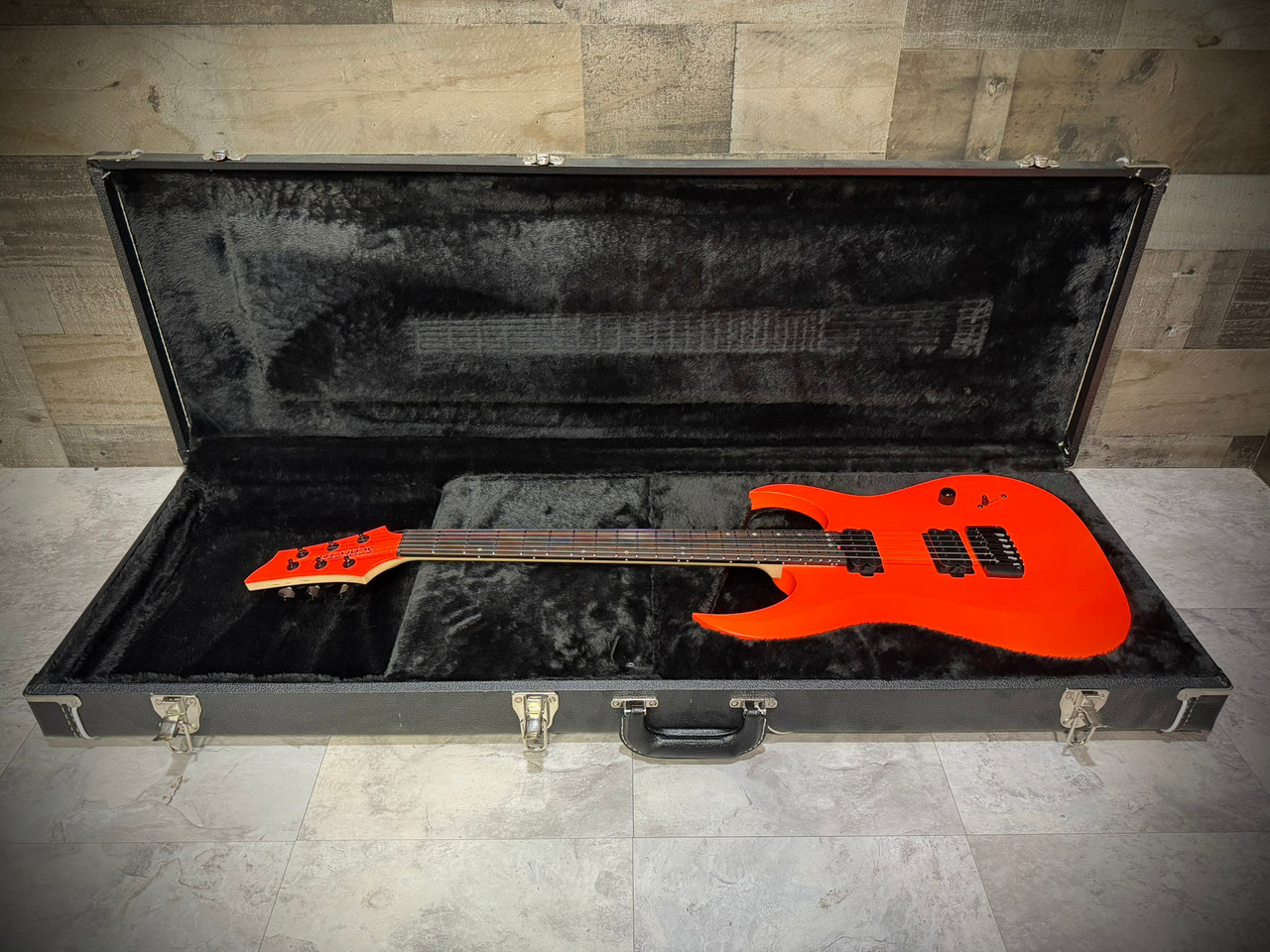 Schecter USA Sunset Extreme Neon Electric Guitar – Neon Orange (7221) | Musician Madness