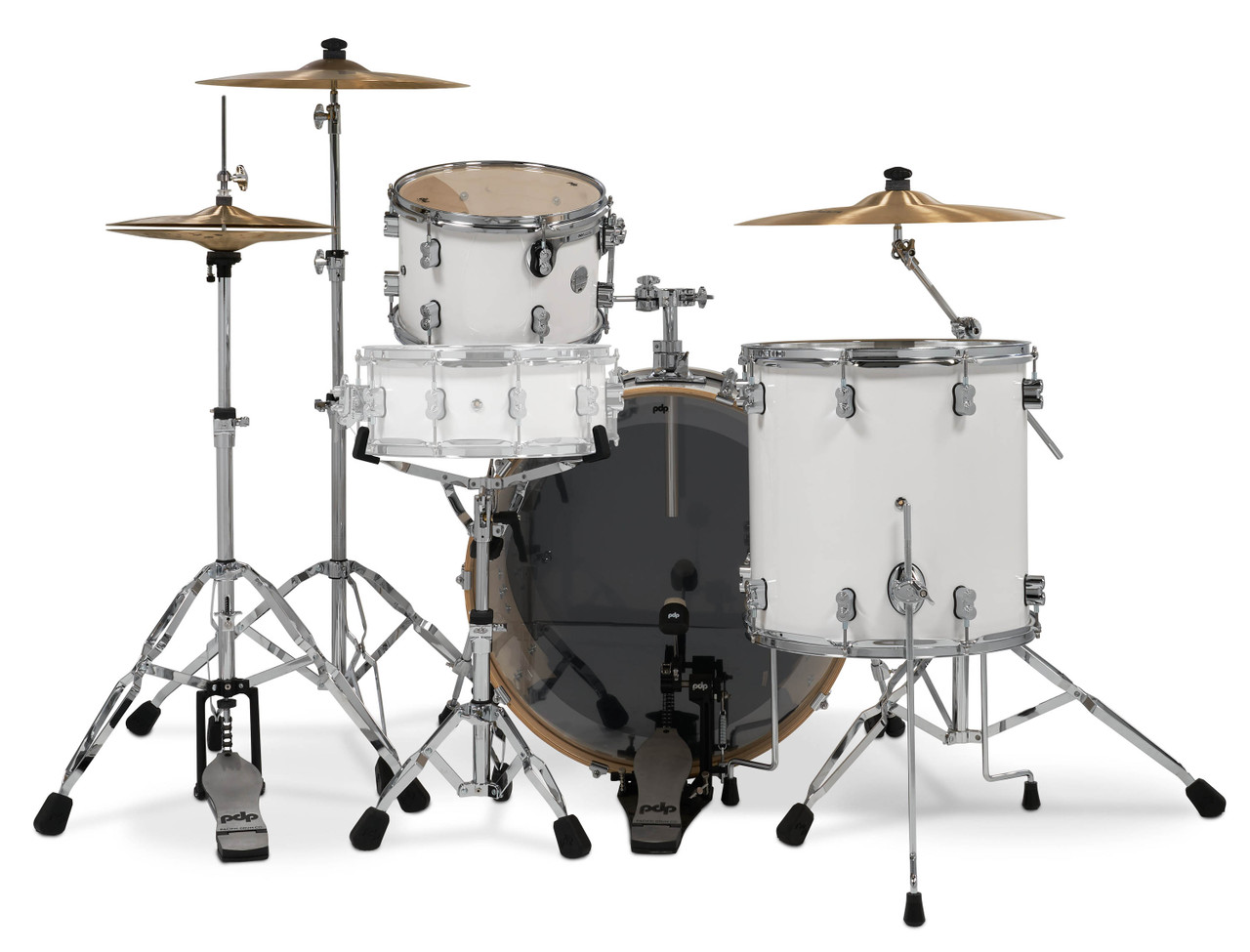 PDP Concept Maple - Pearlescent White, Chrome Hardware Rock (PDCM24RKPW) | Musician Madness