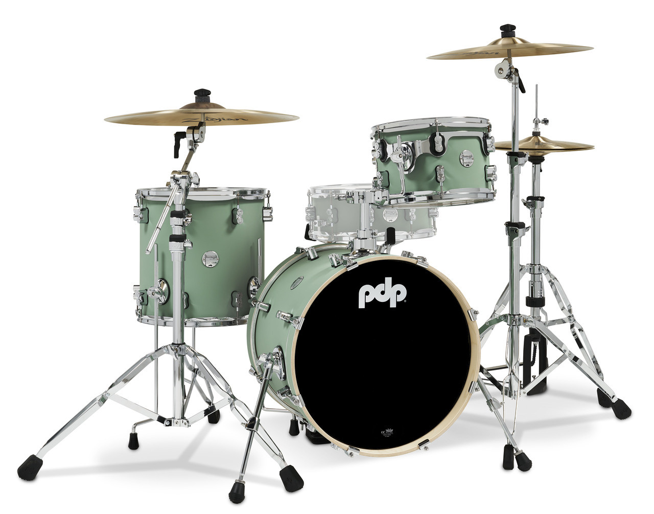 PDP Concept Maple - Satin Seafoam, Chrome Hardware Bop (PDCM18BPSF) | Musician Madness
