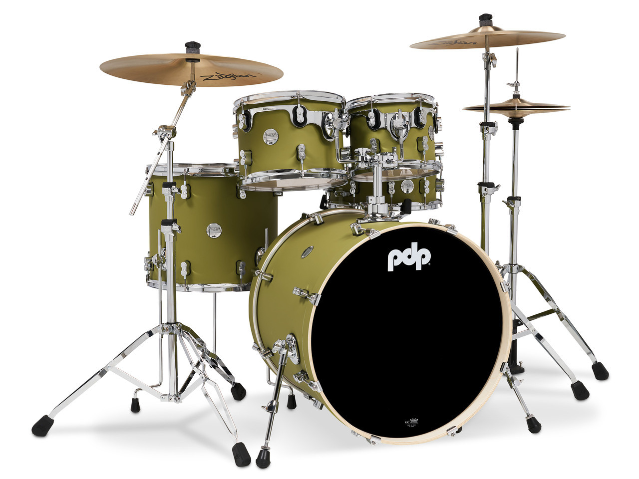 PDP Concept Maple - Satin Olive, Chrome Hardware 5 Piece (PDCM2215SO)