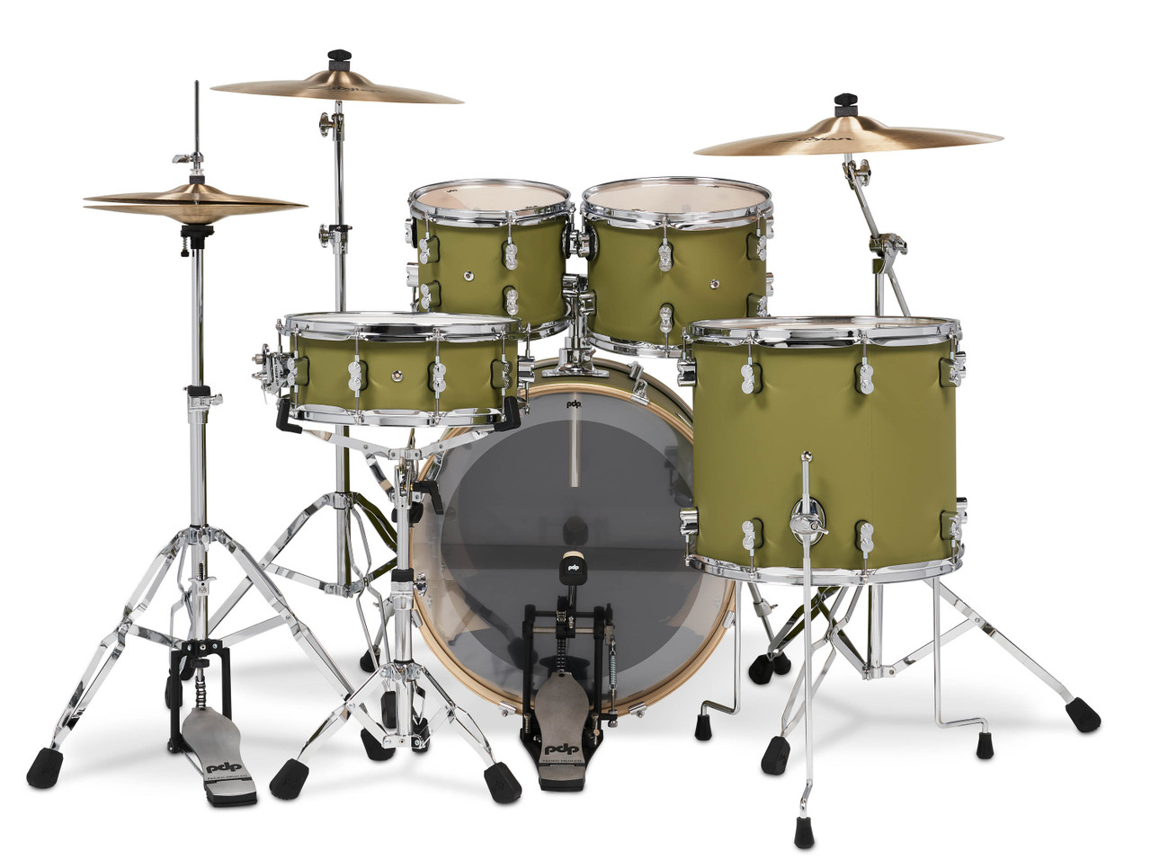PDP Concept Maple - Satin Olive, Chrome Hardware 5 Piece (PDCM2215SO)