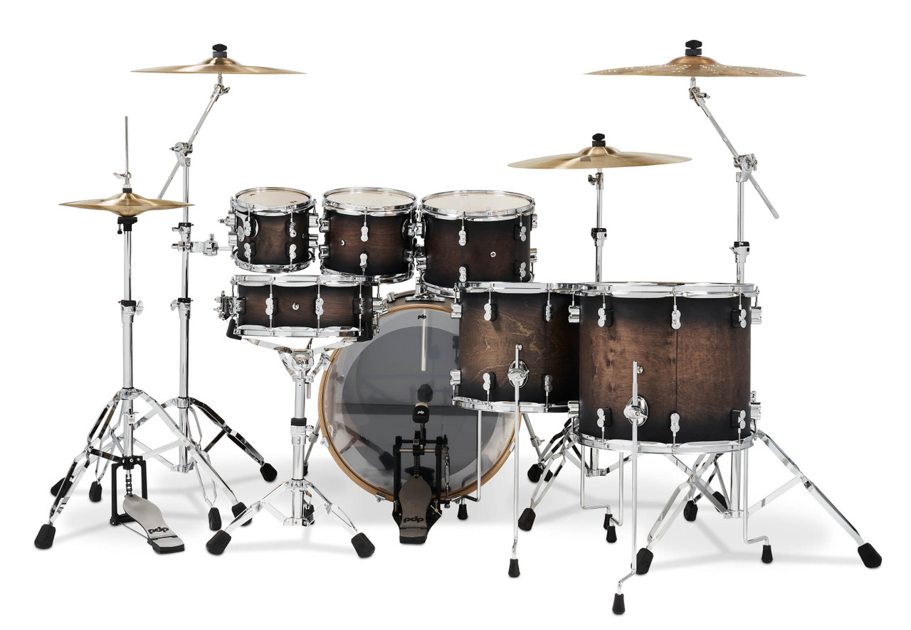 PDP Concept - Satin Charcoal Burst, Chrome Hardware 7 Piece (PDCM2217SCB) | Musician Madness