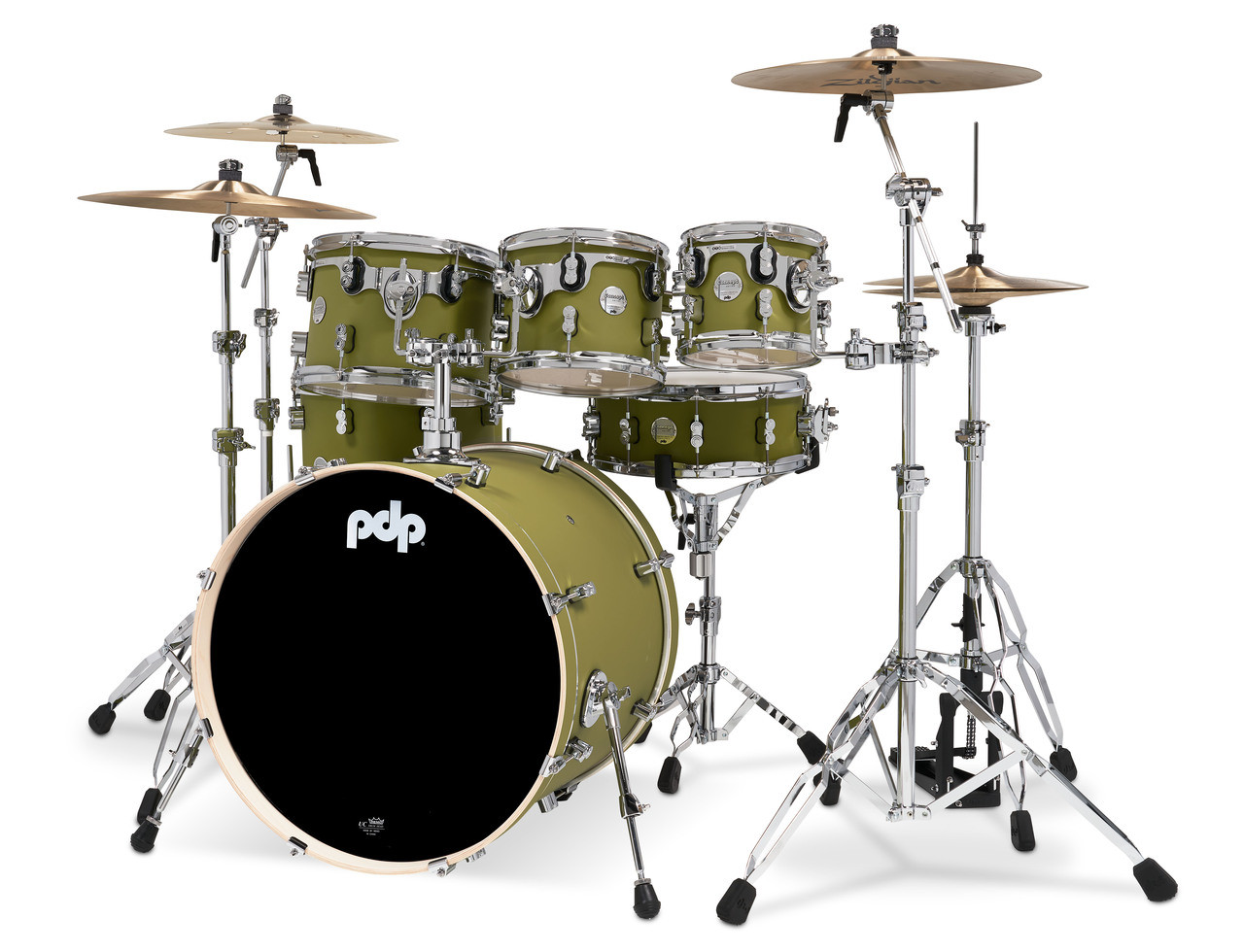 PDP Concept Maple - Satin Olive, Chrome Hardware 7PC (PDCM2217SO)